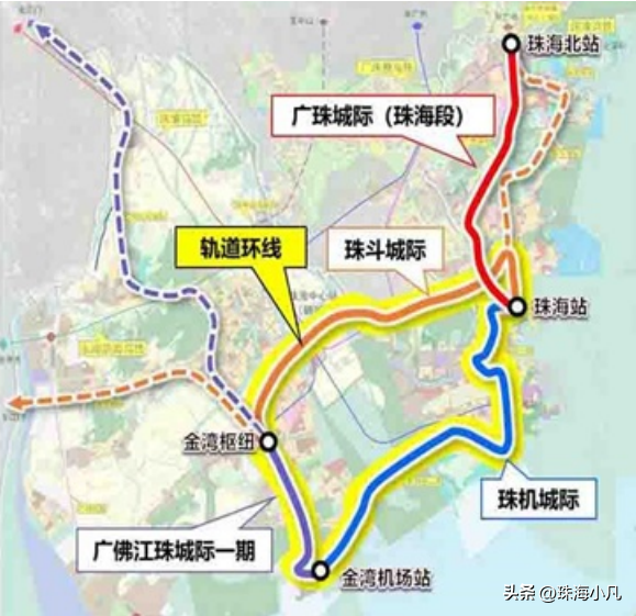 珠海“地铁一环”：香洲斗门横琴机场