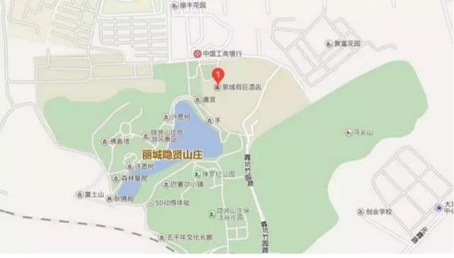 酒店路线酒店地址:广东省东莞市常平镇丽城隐贤山庄
