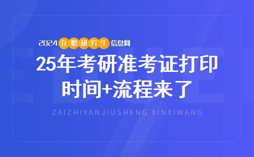 注意!25年考研准考证打印时间+流程来了!