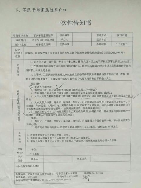 军人家属随军入户为何要求开无工作证明?