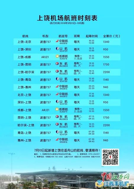 上饶三清山机场新增航点!一个小时直达海天佛国