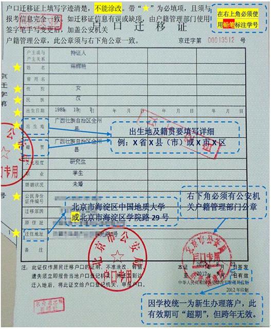 户口迁入办理流程图