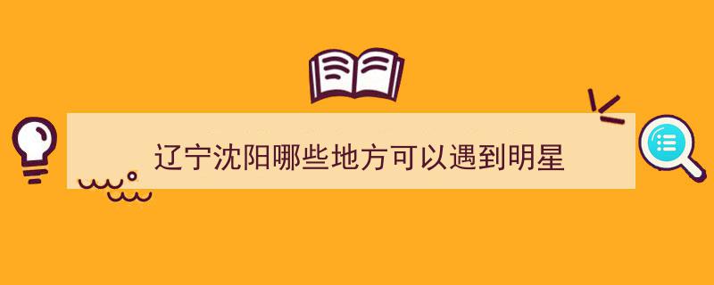 辽宁沈阳哪些地方可以遇到明星"/